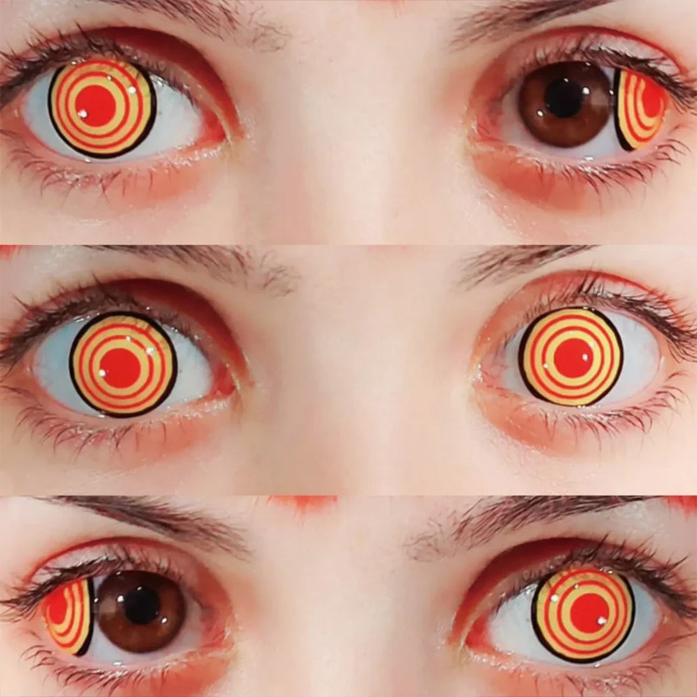 Chainsaw Man Makima Yellow Red Anime Cosplay Halloween Contact Lenses
