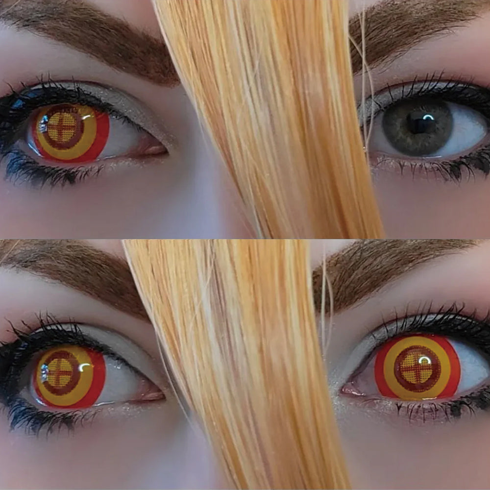 Chainsaw Man Power Yellow Red Cosplay Halloween Contact Lenses