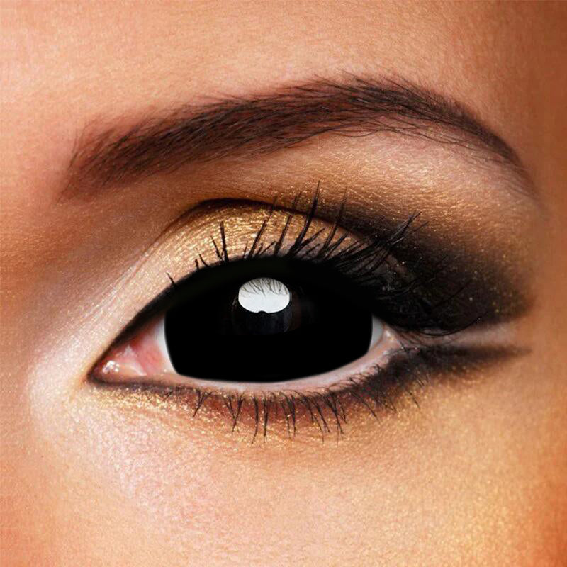 B20 Black Sclera Costume Contacts (NEW 20mm Tech)