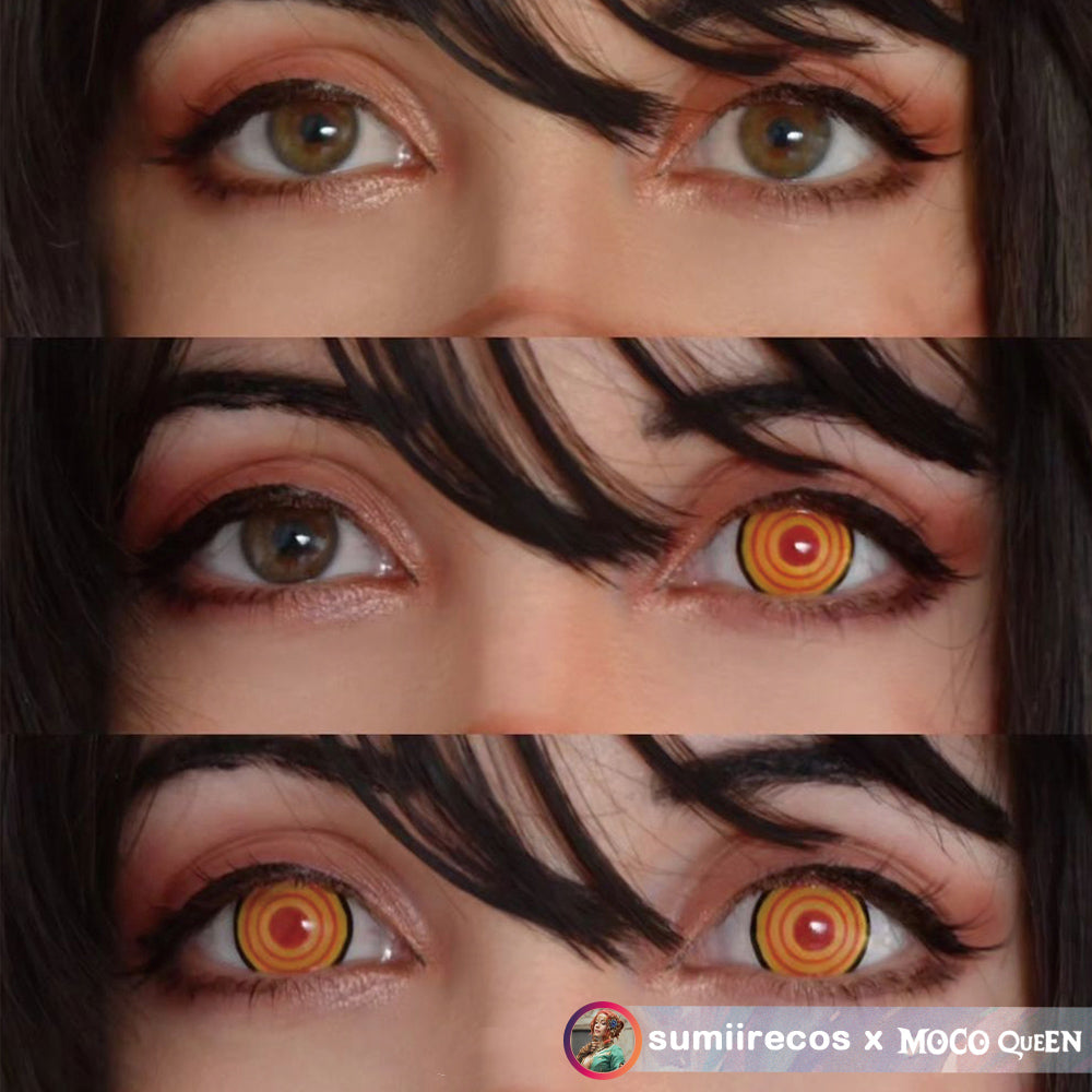Chainsaw Man Makima Yellow Red Anime Cosplay Halloween Contact Lenses