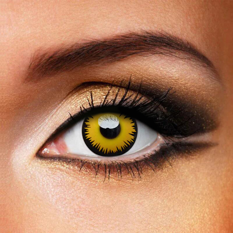 Wild Yellow Werewolf Eyes Cosplay Halloween Contact Lenses
