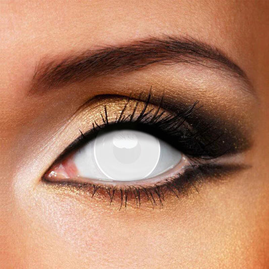 Zombie White Blind Cosplay Halloween Contact Lenses