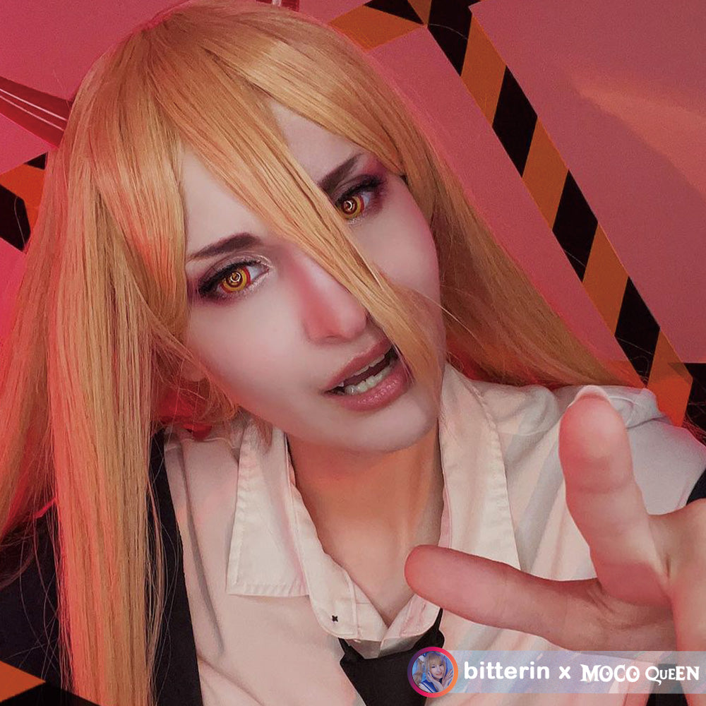 Chainsaw Man Power Yellow Red Cosplay Halloween Contact Lenses
