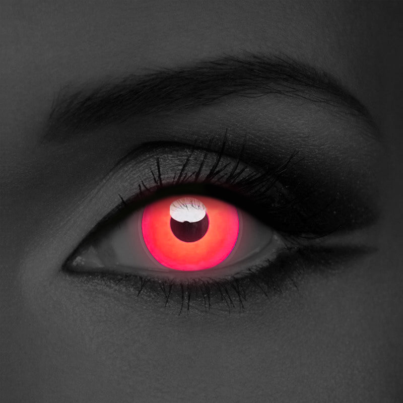 UV Glow Pink Halloween Contacts (UV Function)