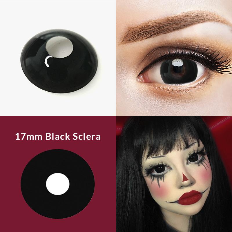 Mini Sclera Black 17mm Contacts