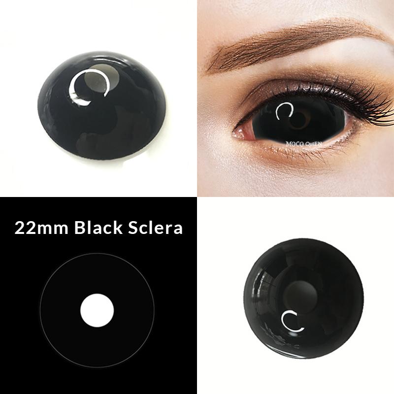 Rx Black Sclera 22mm Contacts (With Power)
