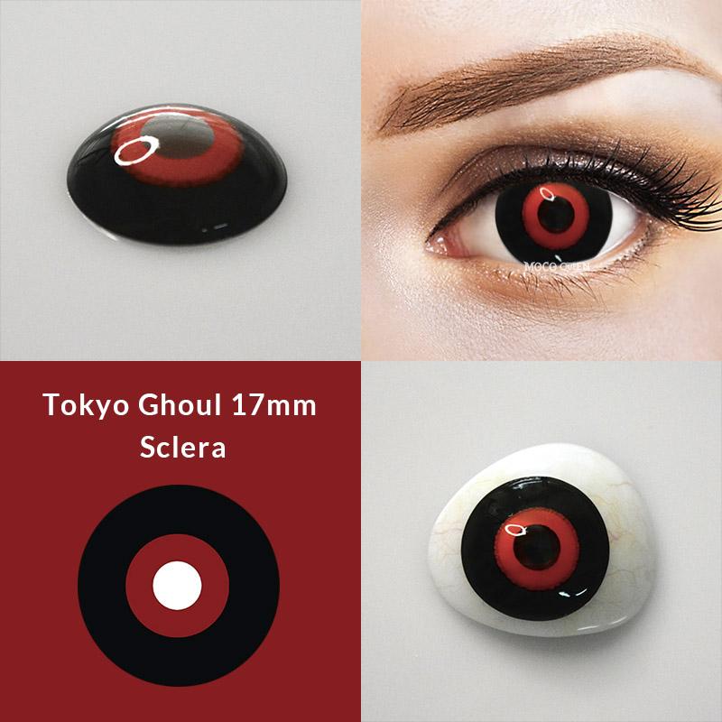Tokyo Ghoul Red & Black Mini Sclera 17mm Contacts